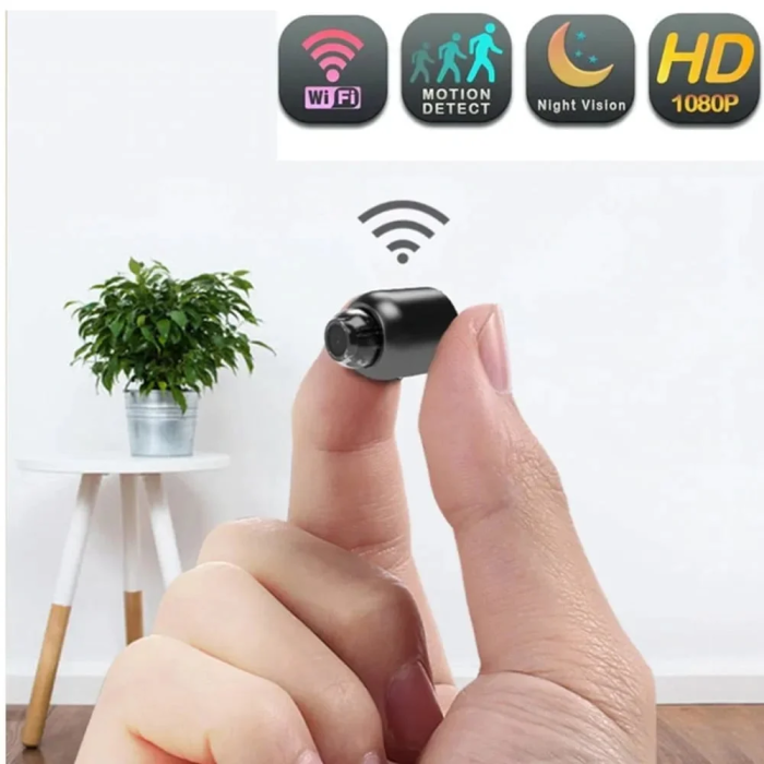 Compact 1080p HD Surveillance Camera - Wi-Fi & 4G Connectivity, App Control, Night Vision, and Motion Alarm