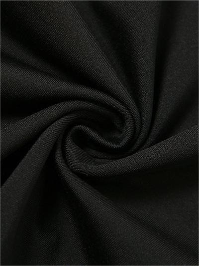 Robe maxi bustier noire à volants