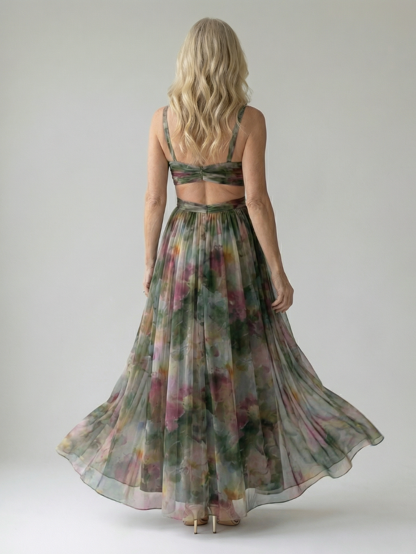Women's Summer Wedding Guest Pleated Dress | Maxi