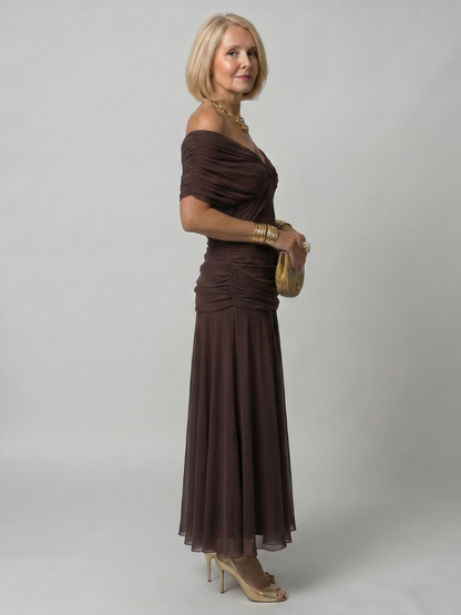 Women's Off-The-Shoulder Mother of the Bride Dress | Maxi