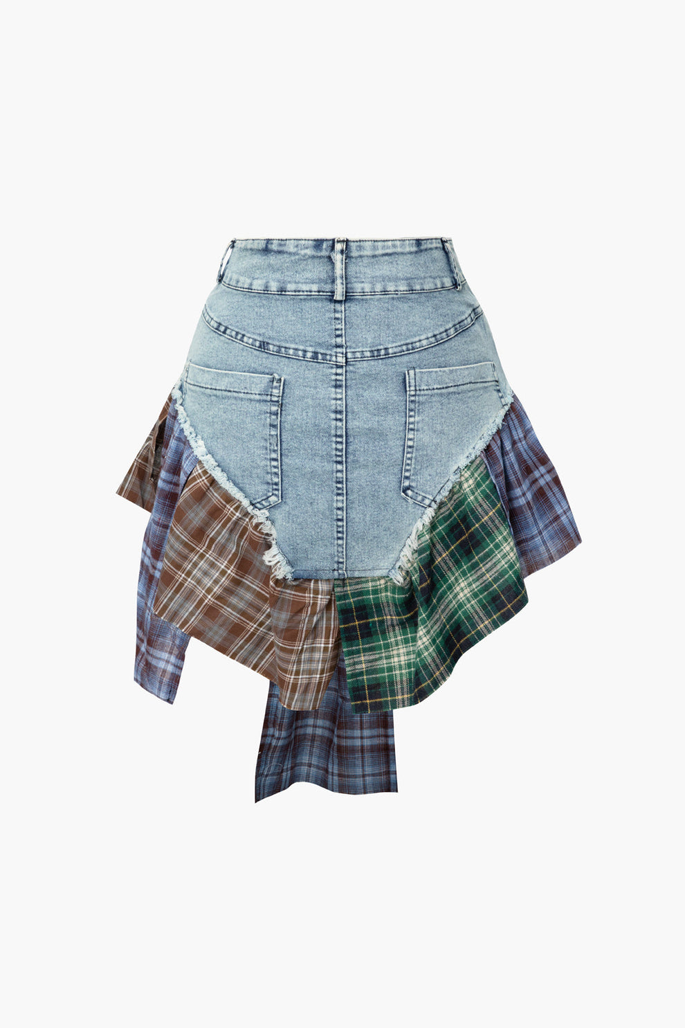 Vintage Asymmetrical Denim Skirt EPU0008