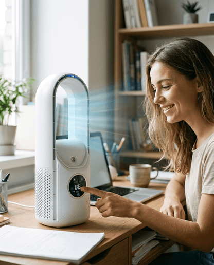 Silent Bladeless Air Cooler for Restful Nights