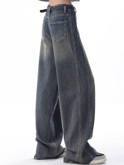 Jaren 2000 Y2K Vintage Baggy Boyfriend Jeans met waseffect