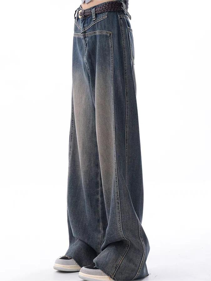 Jeans Baggy Boyfriend vintage Y2K des années 2000 avec effet de lavage