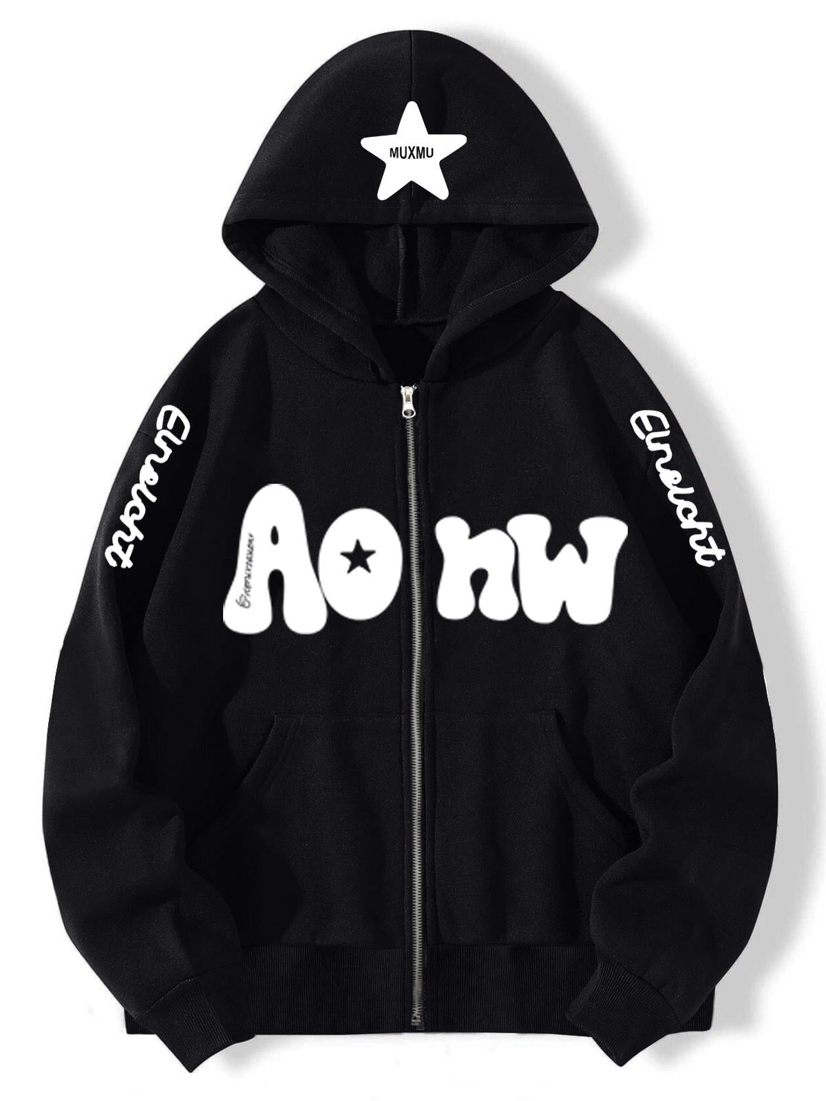 Y2K Oversize Hoodie with Letter Print