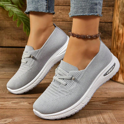 Women's Casual Knit Slip-On Trainers | Flat Sole