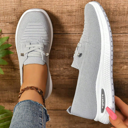 Women's Casual Knit Slip-On Trainers | Flat Sole
