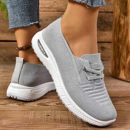 Women's Casual Knit Slip-On Trainers | Flat Sole
