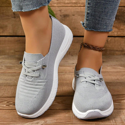 Women's Casual Knit Slip-On Trainers | Flat Sole