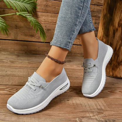 Women's Casual Knit Slip-On Trainers | Flat Sole