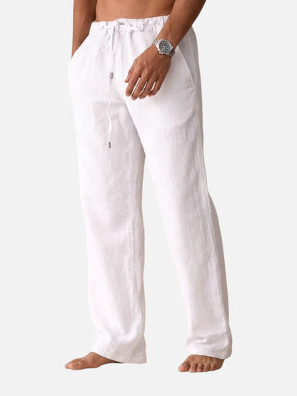 Men's Linen Casual Beach Summer Trousers | Loose Fit