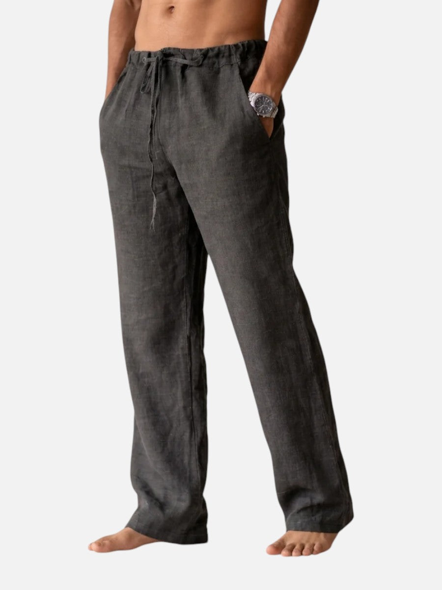 Men's Linen Casual Beach Summer Trousers | Loose Fit