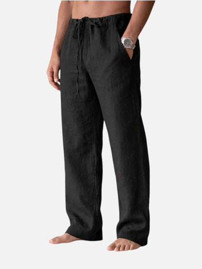 Men's Linen Casual Beach Summer Trousers | Loose Fit