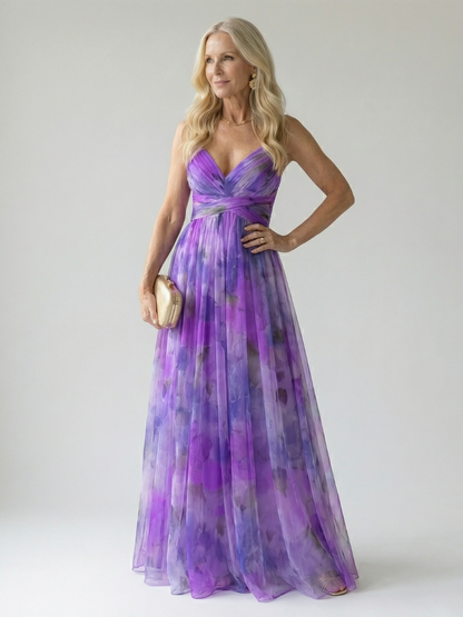 Women's Summer Wedding Guest Pleated Dress | Maxi