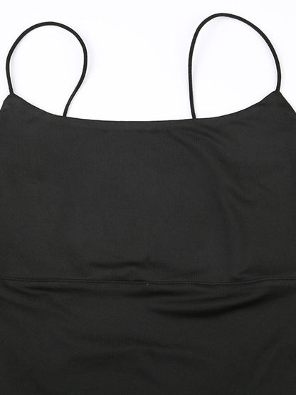 Black Sexy Backless Cami Top