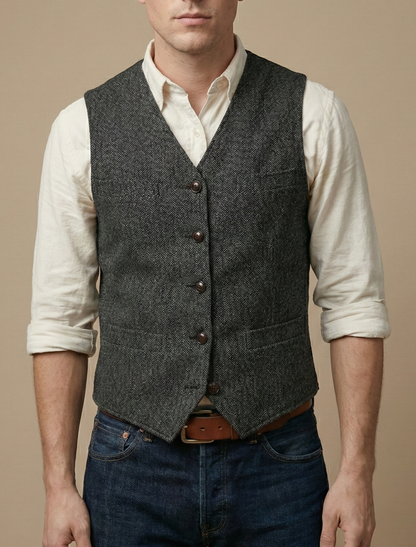 Men’s Button-Up Vest | Business Casual