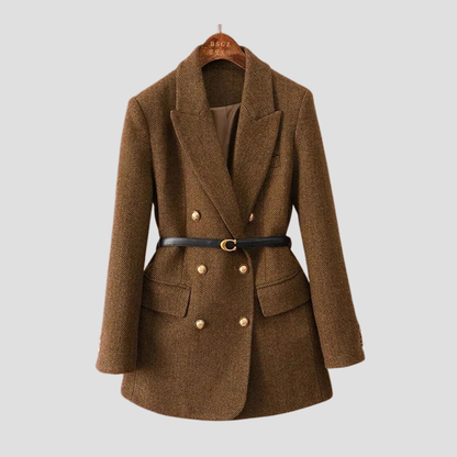 Women's Tweed Coat | Belt