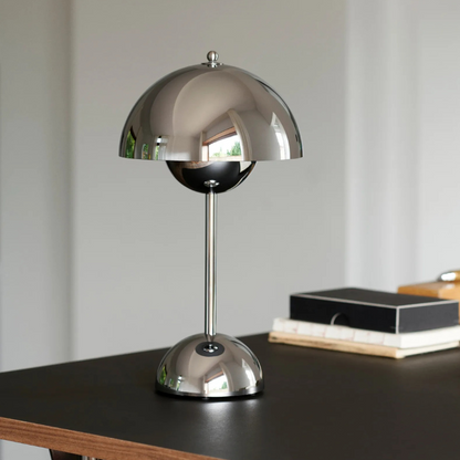 Scandinavian Design Lamp with Flower Glow