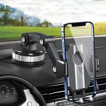 Car Phone Holder | Strong Suction Cup Grip | 360° Rotation | One-Hand Operation