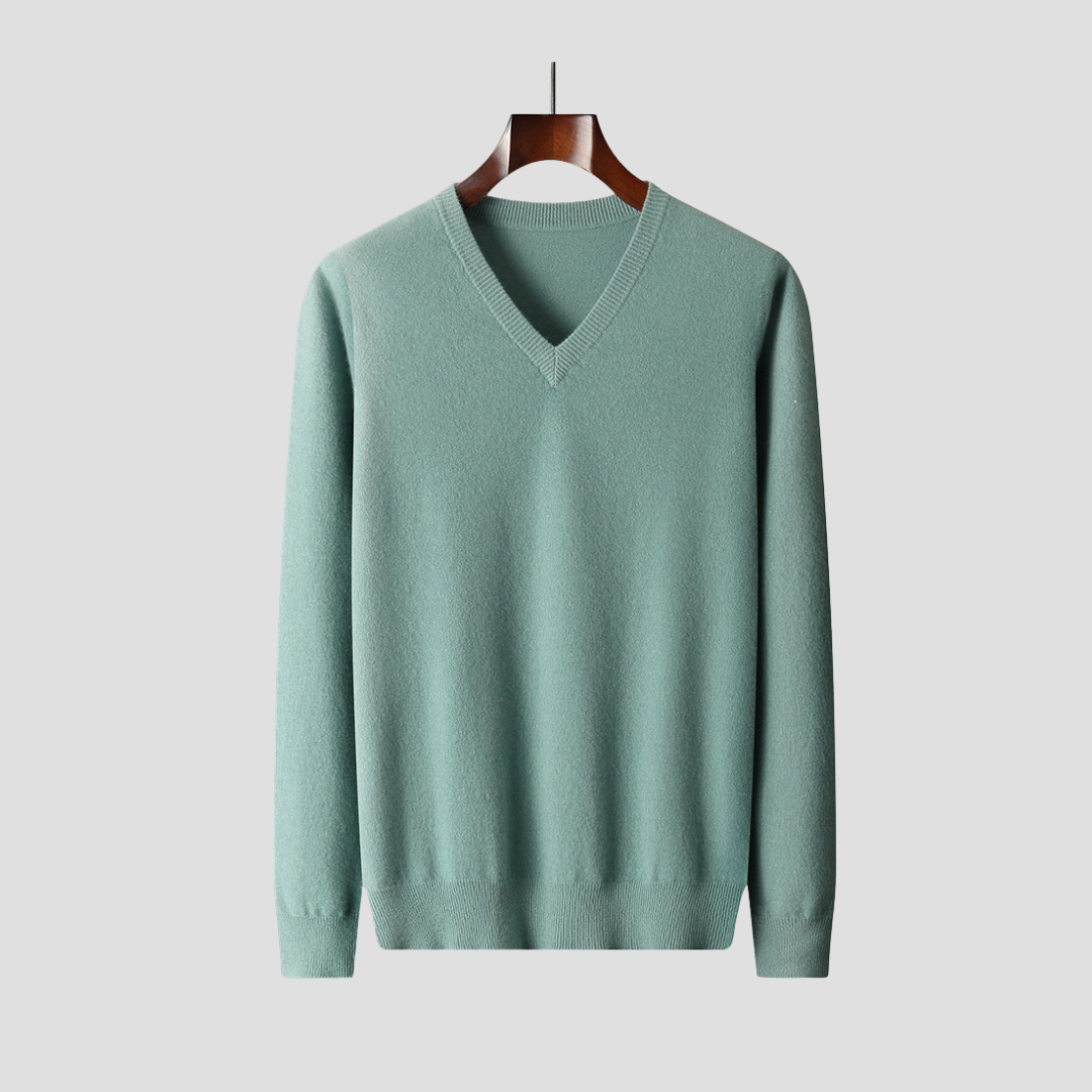 Men's V-Neck Jumper | Knitting