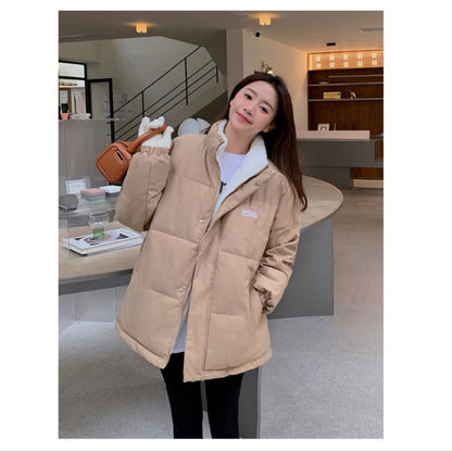 Omkeerbare gewatteerde jas met twee kanten voor dames - Milena