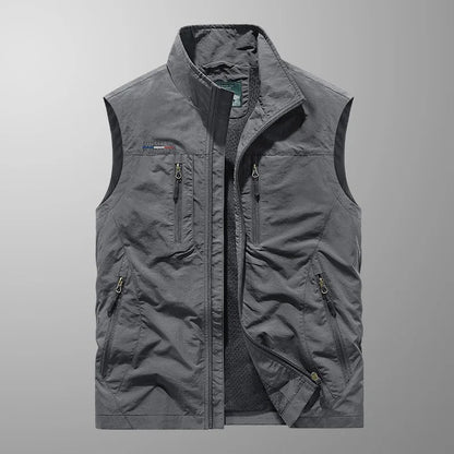 Men's Outdoor Cargo Vest | with Zipper Pockets