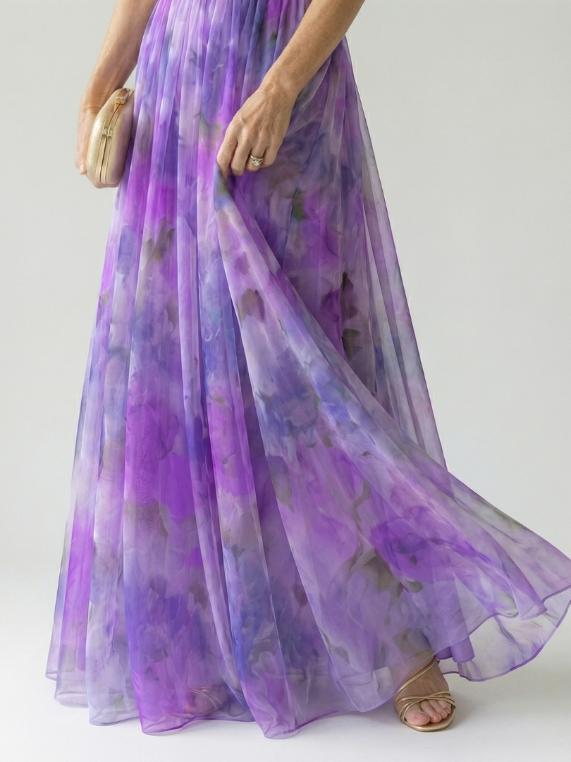Women's Summer Wedding Guest Pleated Dress | Maxi
