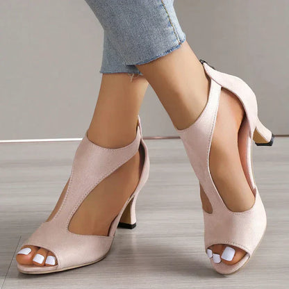 Women’s T-Strap Block Heel Sandals | Open-Toe
