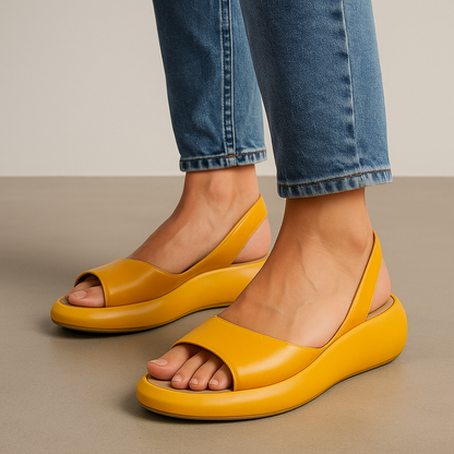 Women’s Open Toe Platform Slingback Sandals | Walking