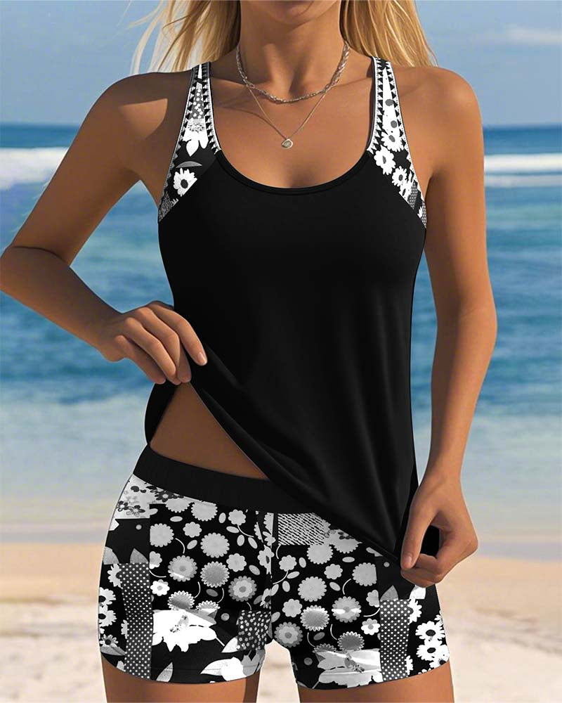 Women's Two-Piece Tankini Swimsuit | Athletic Bathing Suit
