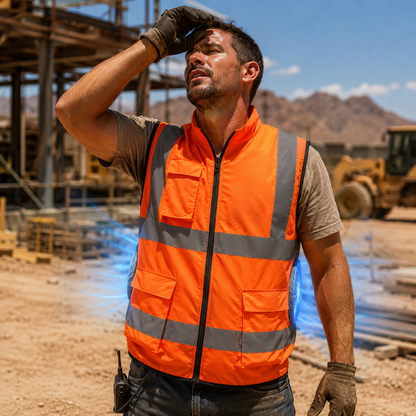 Rechargeable Fan Cooling Vest for Outdoor Work, Construction, and Travel