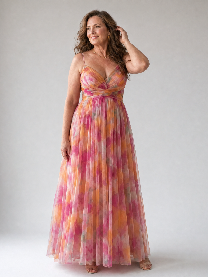 Women's Summer Wedding Guest Pleated Dress | Maxi