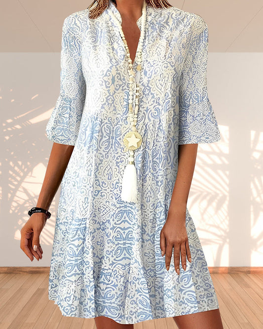 Women’s V-Neck Boho Summer Dress | Mini