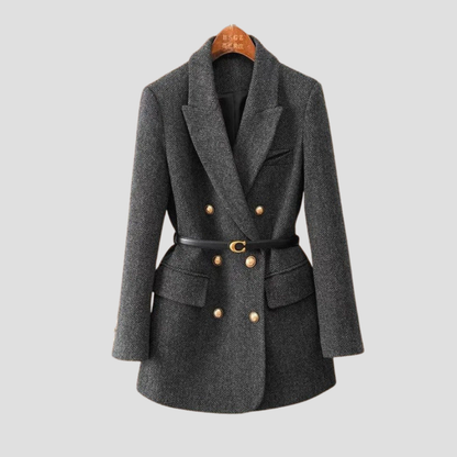 Women's Tweed Coat | Belt
