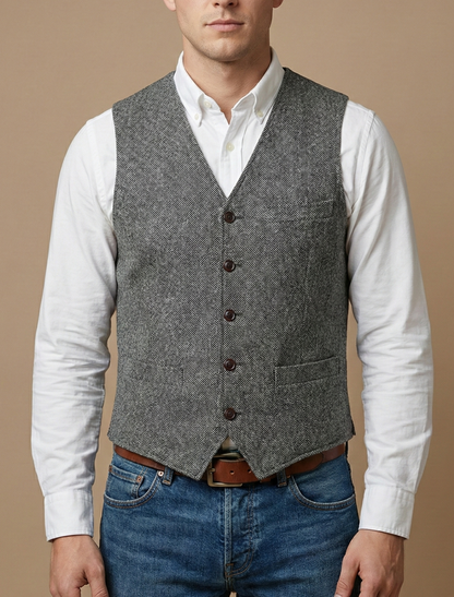 Men’s Button-Up Vest | Business Casual