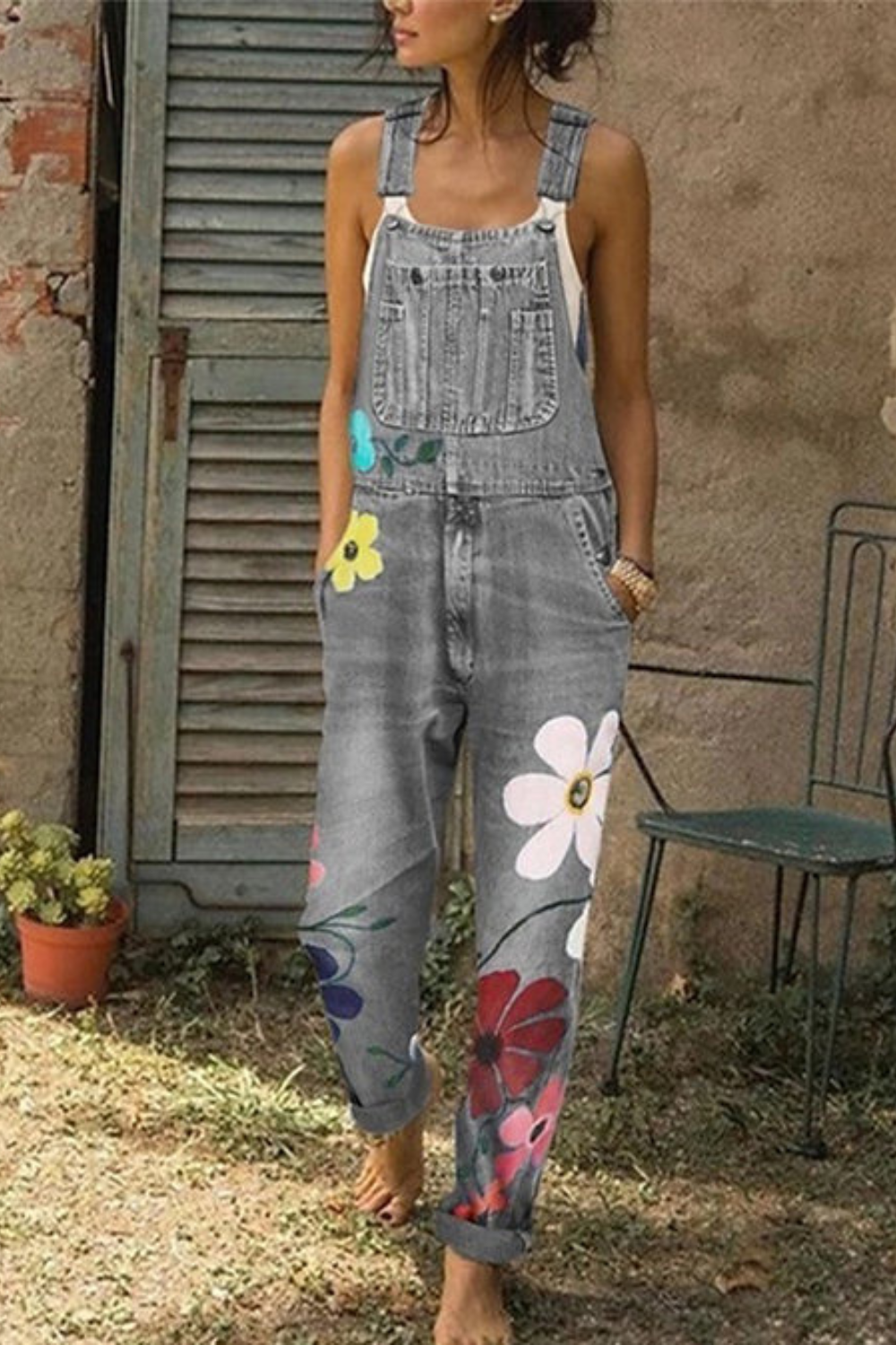 Women's Floral Pattern Jumpsuit | Casual