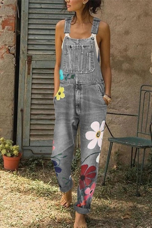 Women's Floral Pattern Jumpsuit | Casual