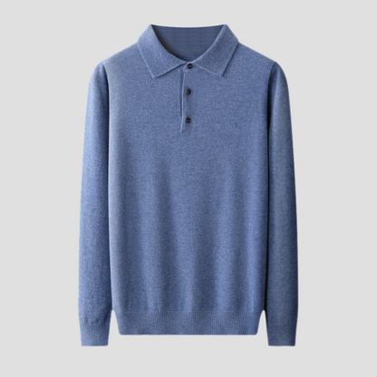 Men's Wool Sweater | Polo Collar