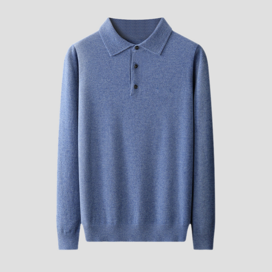 Men's Wool Sweater | Polo Collar