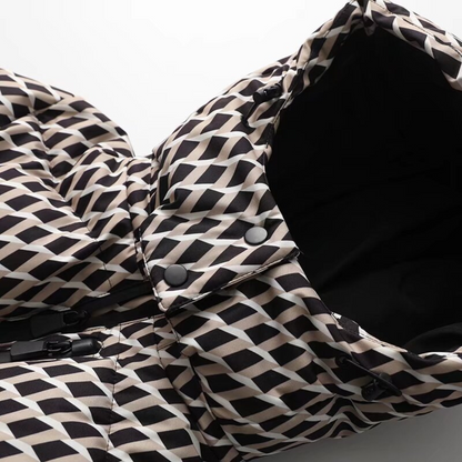 Doudoune à carreaux pour femme | Taille