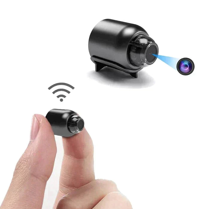 Mini Wi-Fi Surveillance Camera | Wireless with Night Vision & Motion Detection | Black