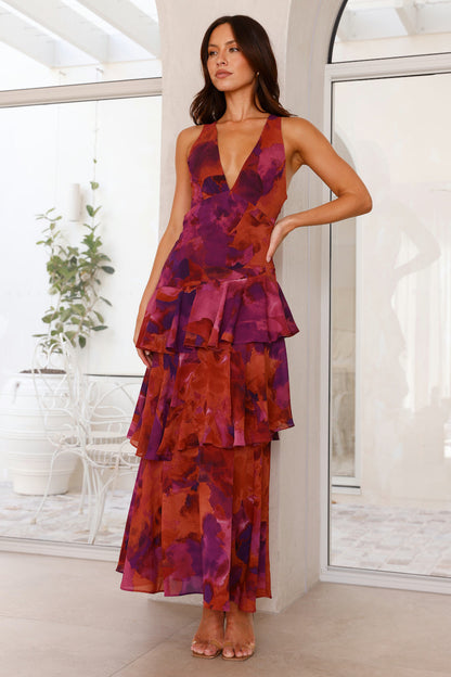 Party V-Neck Sleeveless Dress | Maxi