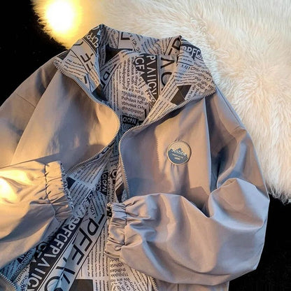 Reversible Jacket with Printed Design for Women - Lavinia