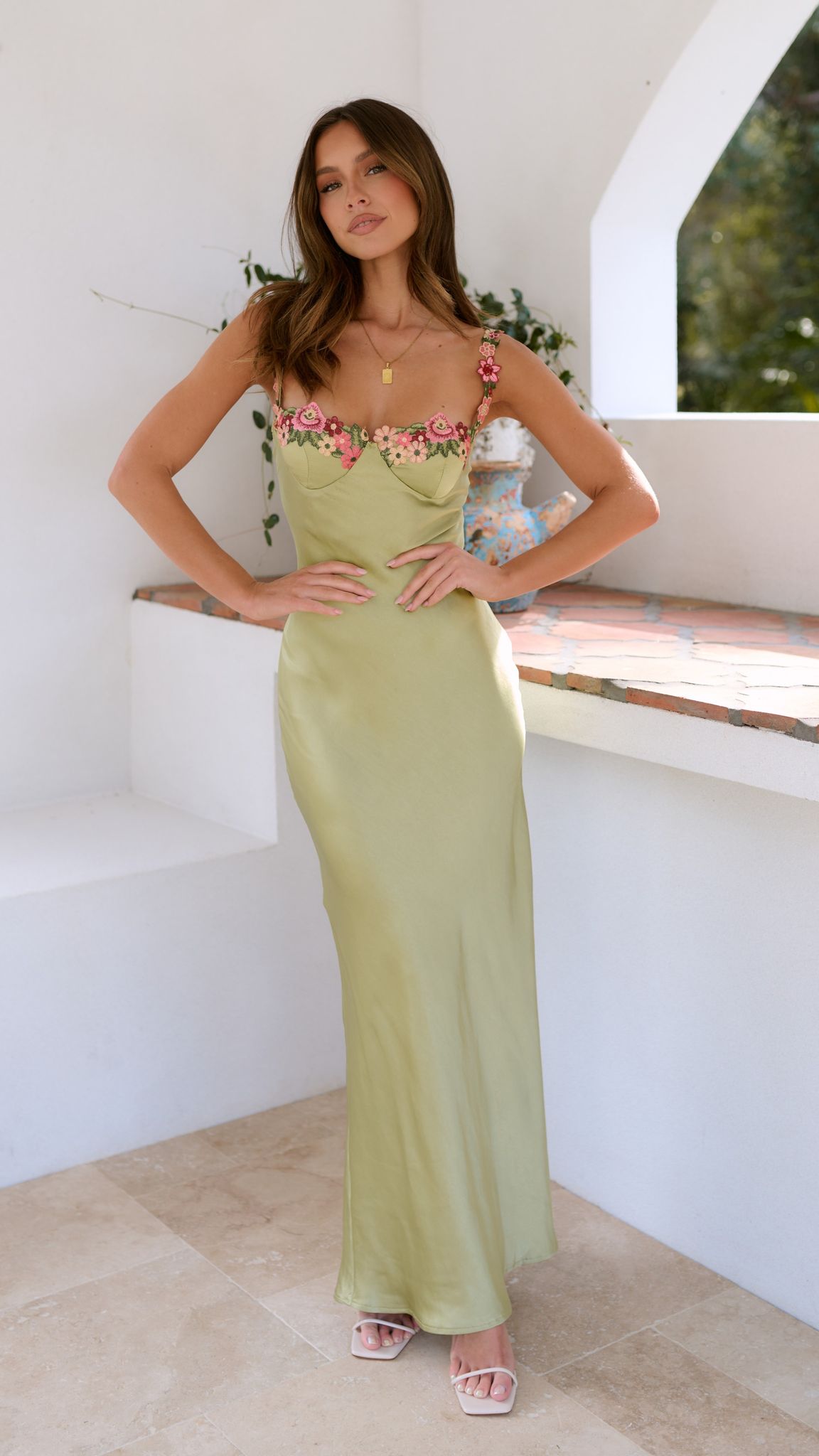 Women’s Floral Corset Maxi Dress | Sleeveless