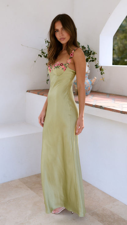 Women’s Floral Corset Maxi Dress | Sleeveless