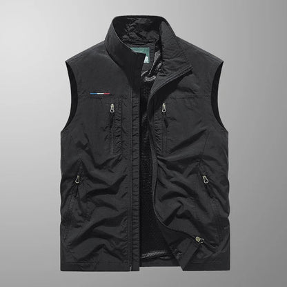 Men's Outdoor Cargo Vest | with Zipper Pockets