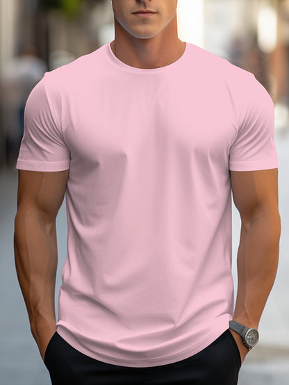 Men's Plain Crew Neck T-Shirt | Short Sleeve