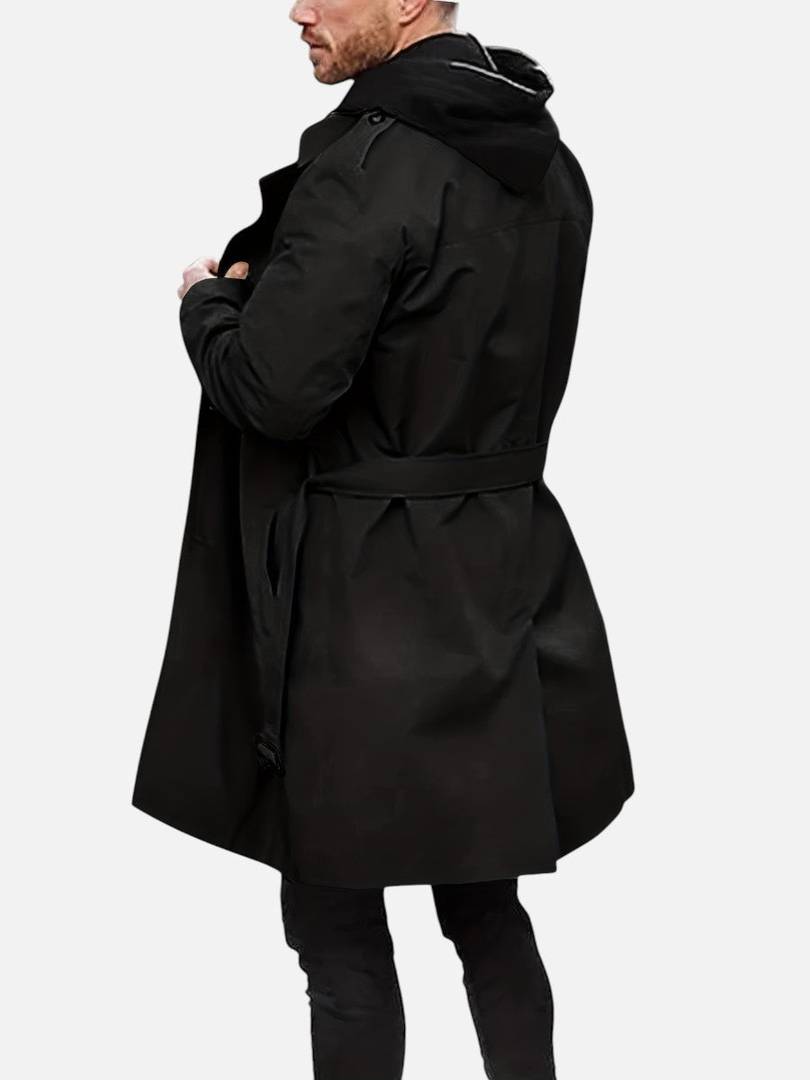 Men's Classic Double-Breasted Trench Coat | Mid-Length