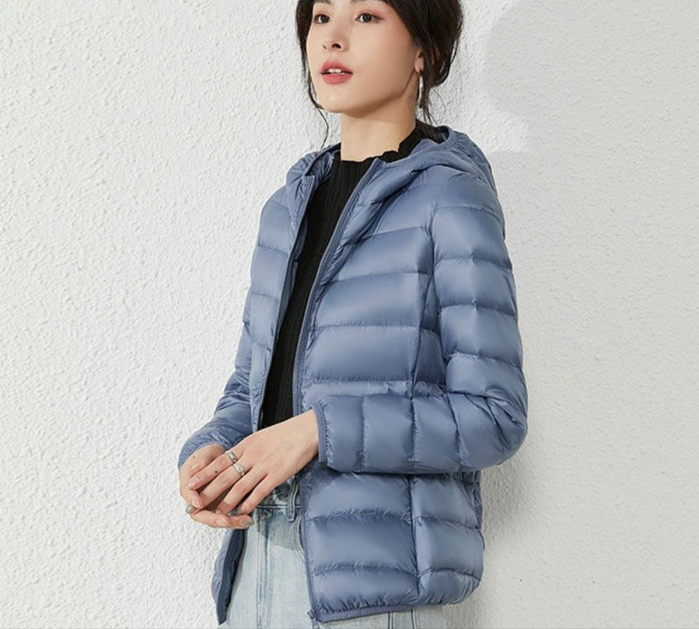 Doudoune à capuche et fermeture éclair pour femme - Liliana