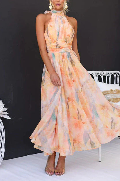 Women's Halter-Neck Summer Dress | Maxi